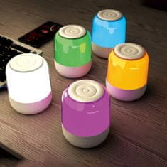 slomart dudao bluetooth brezžični zvočnik 5.0 rgb 5w 1200mah bela (y11s-white)