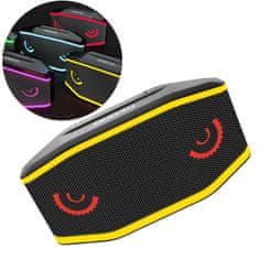 slomart dudao vodoodporen ip7 bluetooth brezžični zvočnik 5.0 rgb 5w 1200mah črn (y10xs-black)