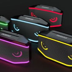 slomart dudao vodoodporen ip7 bluetooth brezžični zvočnik 5.0 rgb 5w 1200mah črn (y10xs-black)