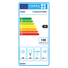 Faber Lithos EG6 LED A45 kuhinjska napa, črna