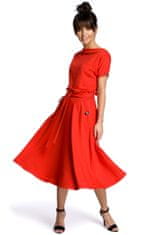 BeWear Ženska midi obleka Evap B067 rdeča XL