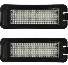 CO2 Komplet 2 LED žarnic za registrske tablice, AutoTune, za Volkswagen, Amarok, Eos, Golf IV V VI VII, Passat B6 B7 CC, Touareg, Polo, Porsche, Seat L0002