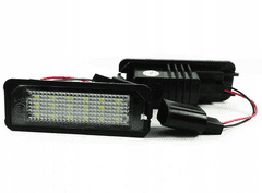 CO2 Komplet 2 LED žarnic za registrske tablice, AutoTune, za Volkswagen, Amarok, Eos, Golf IV V VI VII, Passat B6 B7 CC, Touareg, Polo, Porsche, Seat L0002