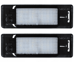 CO2 Komplet 2 LED registrskih tablic, AutoTune, za Peugeot 106 FL, Peugeot 1007, Peugeot 207/207 CC, Peugeot 307, Peugeot 308/308 CC, Peugeot 3008, Peugeot 406, Peugeot 40 Peugeot L0019