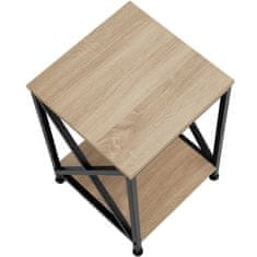 tectake Pomožna mizica Carlton 40,5 x 40,5 x 52,5 cm Industrijsko svetlo