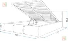 Trianova Dvižna postelja Fusion 180x200 cm