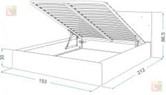 Trianova Dvižna postelja Mirage 140x200 cm