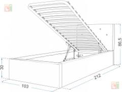 Trianova Dvižna postelja Mirage 90x200 cm