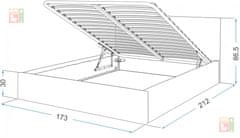 Trianova Dvižna postelja Rino 160x200 cm