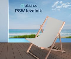 Platinet PSW lesen ležalnik, sivo-bež - odprta embalaža