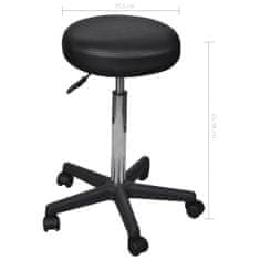 Vidaxl Pisarniški stolčki 2 kosa umetno usnje 35,5x98 cm črni