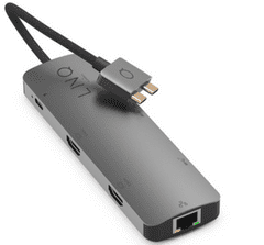 Linq priključna postaja, 7 v 2 D2 Pro, RJ45, 2x HDMI 4K 60Hz, 2x USB-C 3.2 Gen2 PD 100W, 2x USB 3.2 Gen2 (LQ48011)