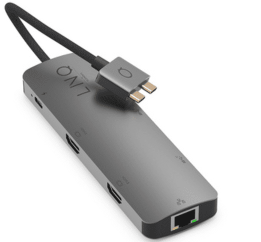 Linq priključna postaja, 7 v 2 D2 Pro, RJ45, 2x HDMI 4K 60Hz, 2x USB-C 3.2 Gen2 PD 100W, 2x USB 3.2 Gen2 (LQ48011)