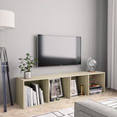 Vidaxl Knjižna / TV omara sonoma hrast 143x30x36 cm