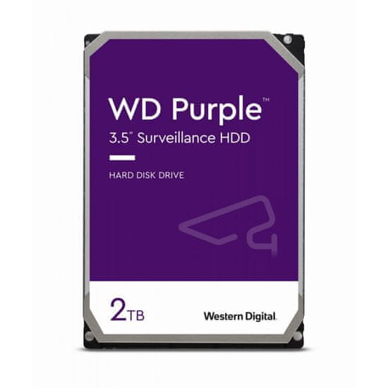 WD Purple HDD disk, 2 TB, SATA3, 6Gb/s, 256 MB (WD22PURZ)