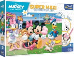 Trefl Dvostranska sestavljanka Mickey Mouse na romanju SUPER MAXI 24 kosov