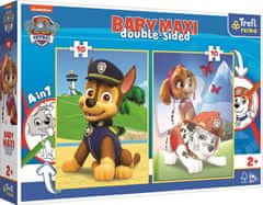 Trefl Dvostranska sestavljanka Paw Patrol: Chase, Marshal and Sky BABY MAXI 2x10 kosov