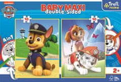 Trefl Dvostranska sestavljanka Paw Patrol: Chase, Marshal and Sky BABY MAXI 2x10 kosov