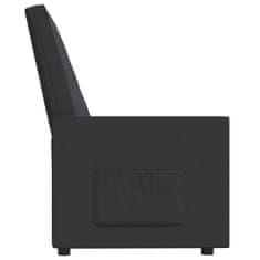 Greatstore 2-sedežni raztegljivi fotelj, temno sive barve, oblazinjen s tkanino