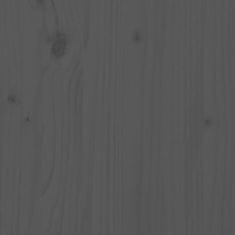 Vidaxl Klubska mizica siva 35x35x30 cm trdna borovina