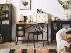Beliani Pisalna miza 118 x 60 cm temni les / črna VINCE