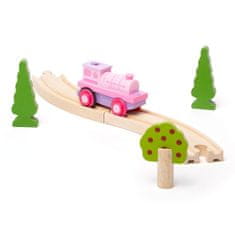 Bigjigs Rail Električna lokomotiva Strong Pink