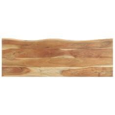 Vidaxl Naravni leseni robni obešalnik, 100x35x22 cm, akacija