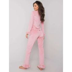 RUE PARIS Ženska velur pižama s hlačami Camille RUE PARIS roza RV-PI-7394.23X_381201 L