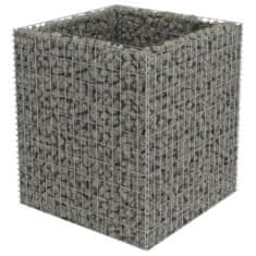 Vidaxl Visoka greda gabion pocinkano jeklo 90x90x100 cm