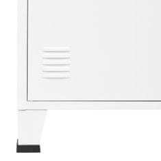 Vidaxl Industrijska knjižna omara, bela, 80x32x180 cm, jeklo