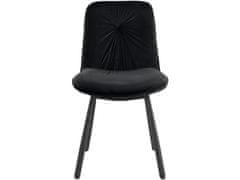 Danish Style Jedilni stol Mirinda (SET 2), žamet, črn
