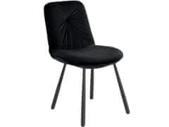 Danish Style Jedilni stol Mirinda (SET 2), žamet, črn