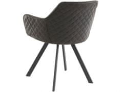 Danish Style Jedilni stol Nimba, mikrovlakna, črna / antracit