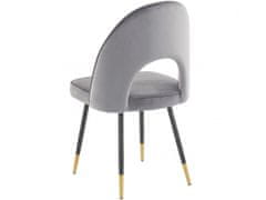 Danish Style Jedilni stol Roy (SET 2), žamet, siva