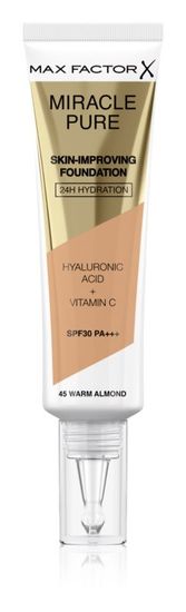 Max Factor Miracle Pure Skin Improving tekoča podlaga, 45 Warm Almond