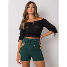 ITALY MODA Ženske kratke hlače z verigami FLANNERY temno zelene barve DHJ-SN-13260.38P_372644 S
