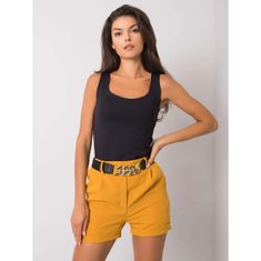 ITALY MODA Ženske kratke hlače s pasom LAURELL gorčično rumena DHJ-SN-13186.03P_374705 XL