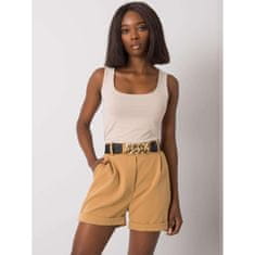 ITALY MODA Ženske kratke hlače s pasom LAURELL brown DHJ-SN-13186.03P_374688 2XL