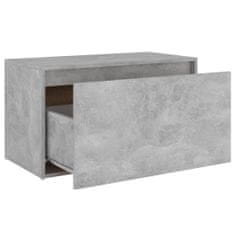 Greatstore Klop za hodnik 80x40x45 cm betonsko siva iverna plošča