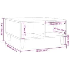 Vidaxl Klubska mizica siva sonoma 60x60x30 cm iverna plošča