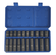 shumee SREBRNI SET KRATKIH IN DOLGIH UDARNIH NASESOV 1/2" 20 kosov 10-19mm