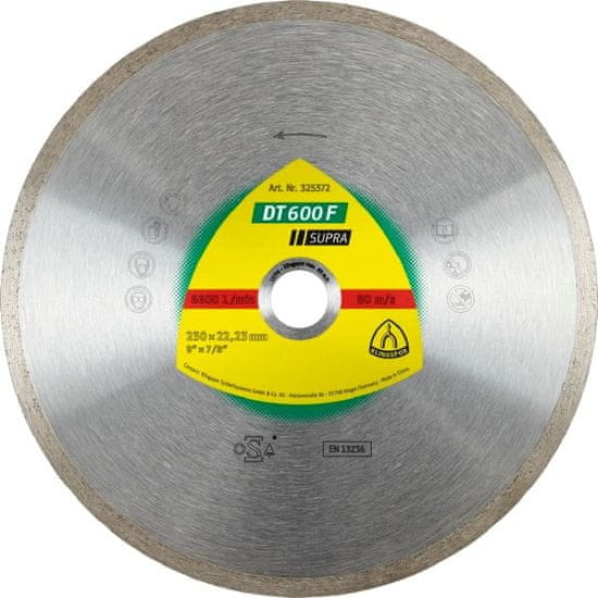 KLINGSPOR CELOVIT DIAMANTNI CILJ 200 mm x 1,9 mm x 30/25,4 mm DT600F ZA KERAMIKO