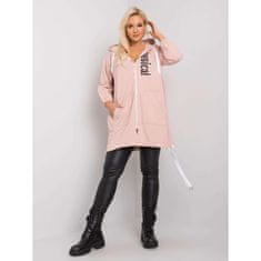 RELEVANCE Ženska majica s kapuco plus size STACY roza RV-BL-6793.12_377570 Univerzalni