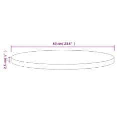 Vidaxl Mizna plošča črna Ø60x2,5 cm trdna borovina