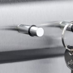 Vidaxl HI Nosilec ključev s ploščico, srebrn, 25x24x6,5 cm