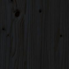 Vidaxl Posteljno vzglavje črno 186x4x100 cm trdna borovina