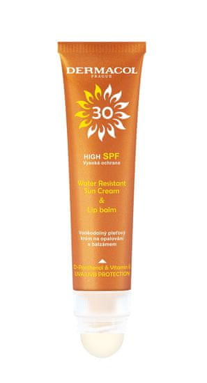 Dermacol SUN krema za sončenje SPF30 z balzamom za ustnice SPF30, 30 ml + 3,2 ml