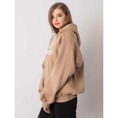 Ex moda Ženska bluza s kapuco ALICE dark beige EM-BL-651__1.21X_378099 L-XL