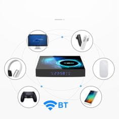 Farrot Multimedia Center Smart TV Box T95, Android 10.0, 2 GB RAM, 16 GB ROM, WiFi, 6K HDR + i8 RGB osvetljena tipkovnica