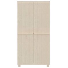 Greatstore Garderobna omara medeno rjava 89x50x180 cm trdna borovina